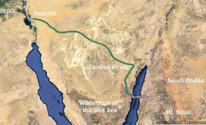 Modern Day Map Of The Exodus Researchers Believe They Ve Discovered Moses Exodus Route